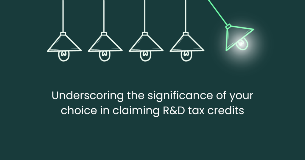 A featured image for the blog post differentiating between R&D tax credit specialists and accountants