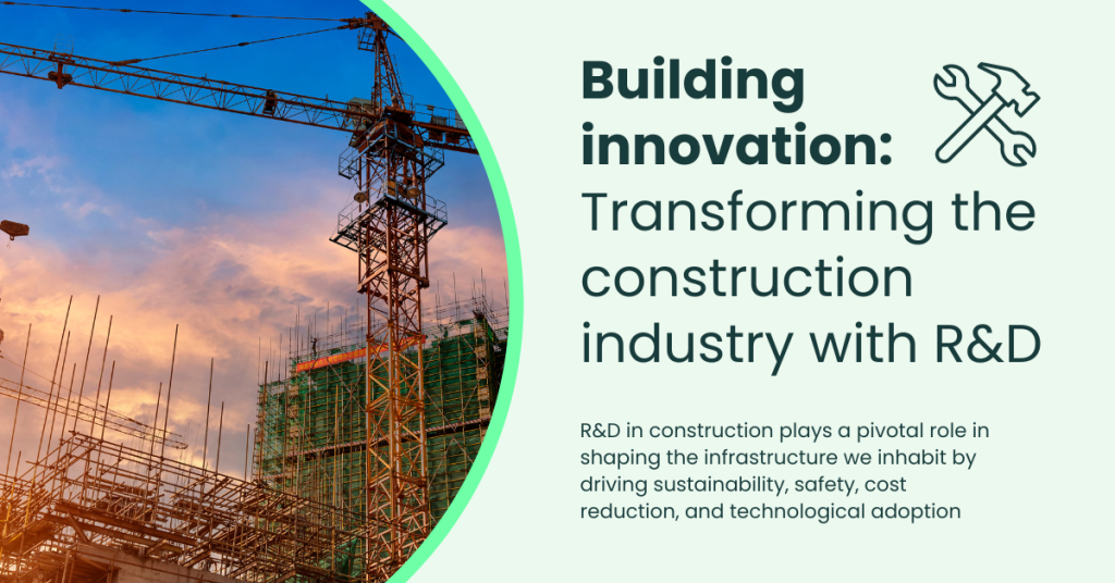 A featured image for the blog post about the role of R&D in construction industry