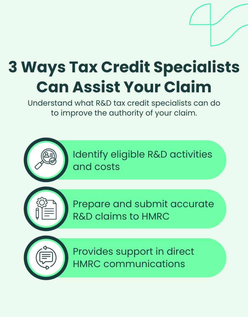 an image of 3 ways tax credit specialists can assist your claim