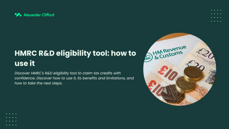 HMRC R&D eligibility tool how to use it - Alexander Clifford